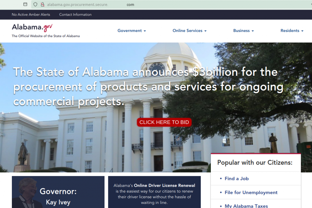 alabama.gov phishing website