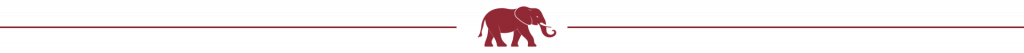 Red line graphic with elephant in center.