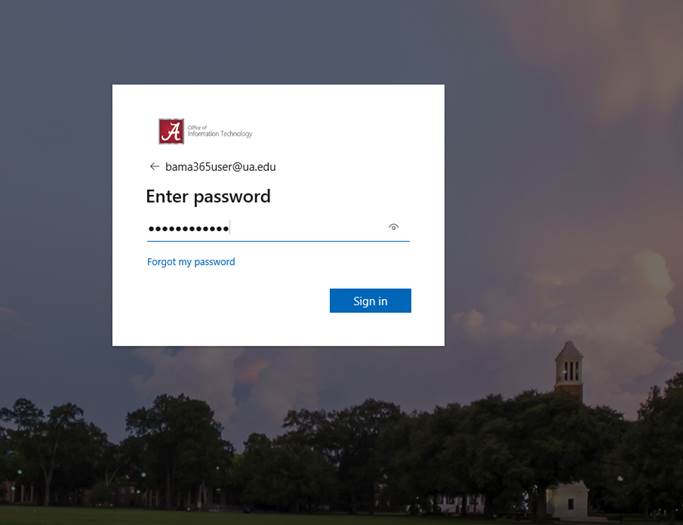 enter your password