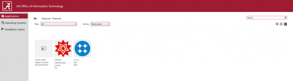Software Center Homepage