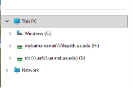 Visual representation of how the computer looks when it successfully finds "This PC"